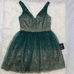NWT Lulus Sparkling Green Tulle Party Dress for woman size S